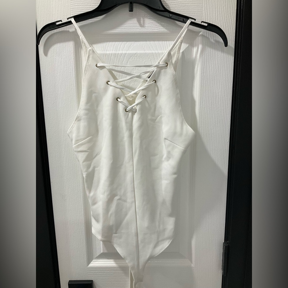 Women’s White Material Girl Bodysuit Size S